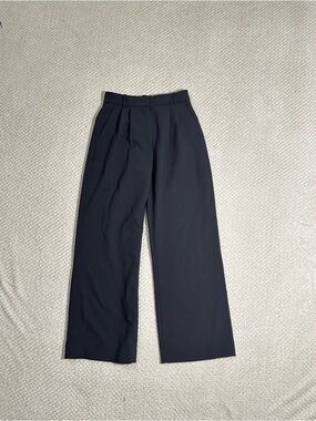 Abercrombie & Fitch Black Wide-Leg Trousers